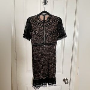Black Lace Bardot Dress. Never worn!